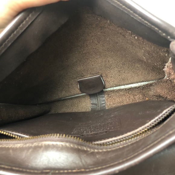 Vintage Coach Leather Crossbody bag Dark Brown - Picture 4 of 9